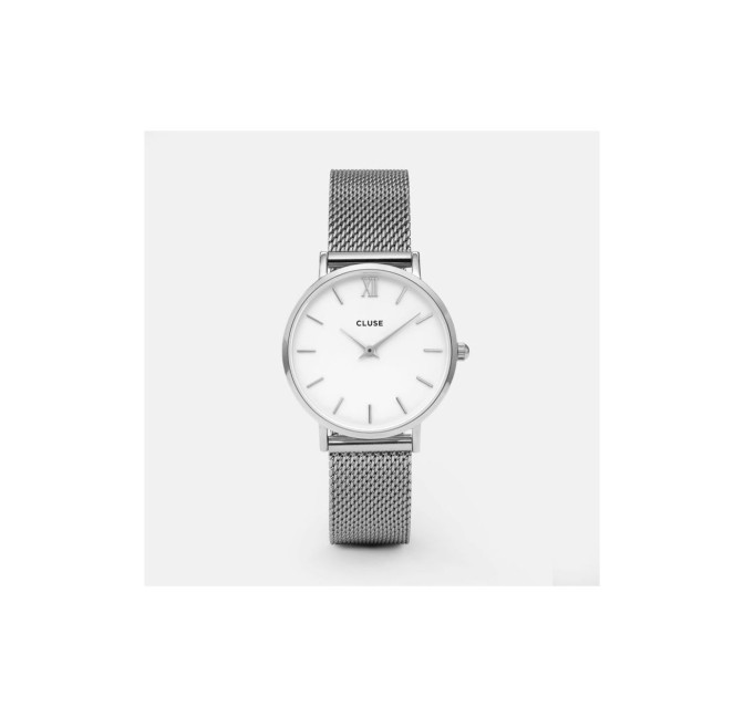RELOJ CLUSE MINUIT  ACERO 33MM ESF BLACA SILVER