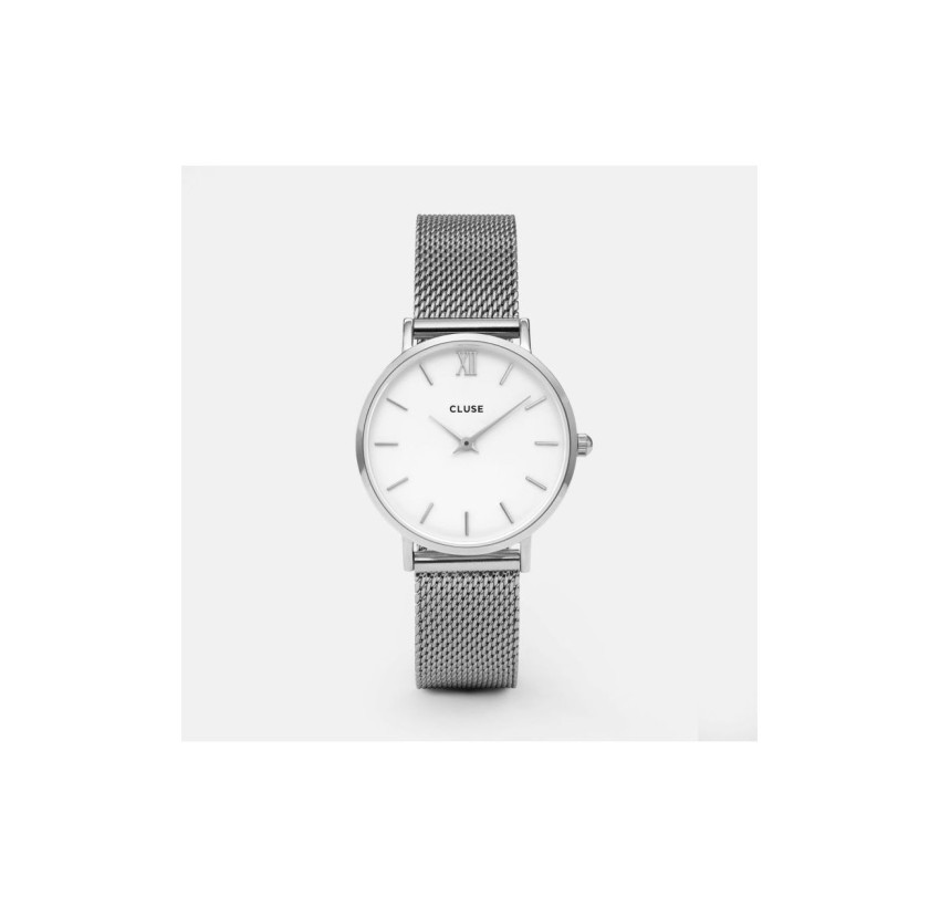 RELOJ CLUSE MINUIT  ACERO 33MM ESF BLACA SILVER