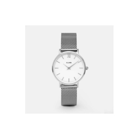 RELOJ CLUSE MINUIT  ACERO 33MM ESF BLACA SILVER
