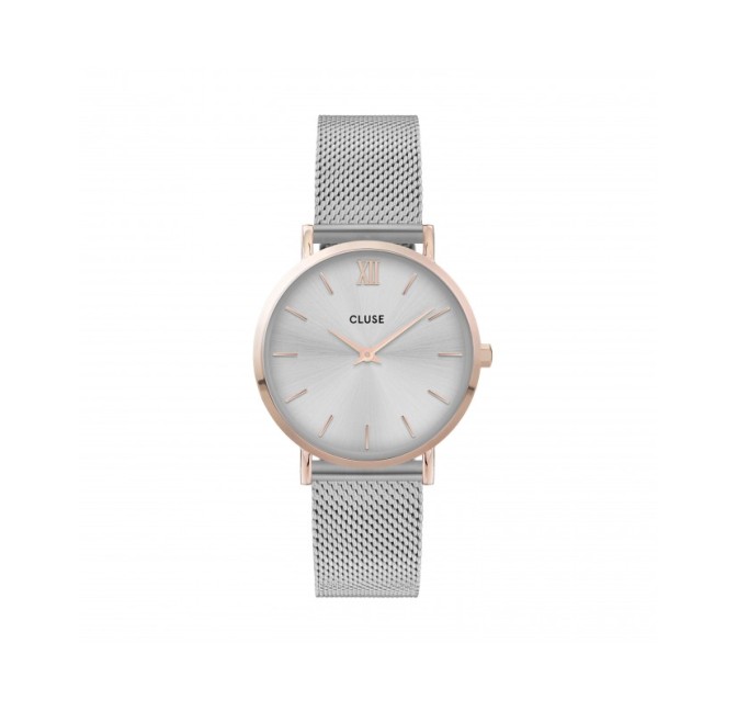 RELOJ CLUSE MINUIT ACERO 33MM ESF BLANCA SILVER