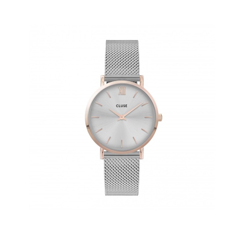 RELOJ CLUSE MINUIT ACERO 33MM ESF BLANCA SILVER