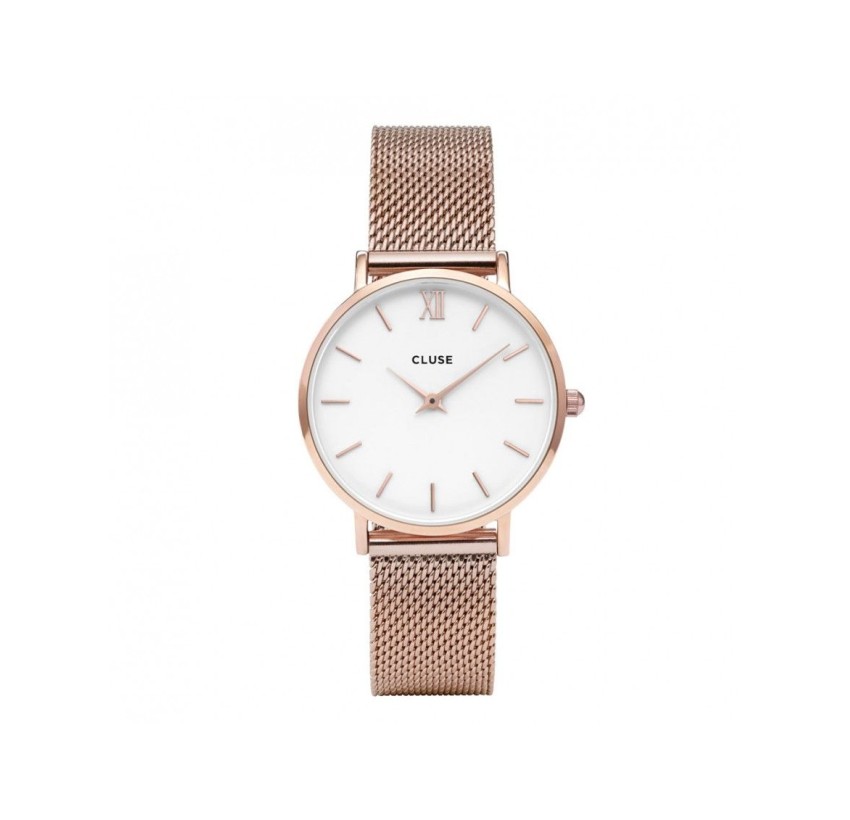 RELOJ CLUSE MINUIT ACERO 33MM    ROSADA