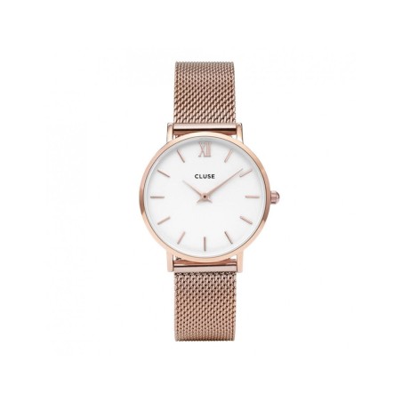 RELOJ CLUSE MINUIT ACERO 33MM    ROSADA