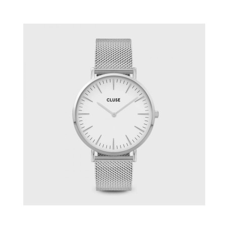 RELOJ CLUSE LA BOHEME ACERO 38MM ESF BLANCA