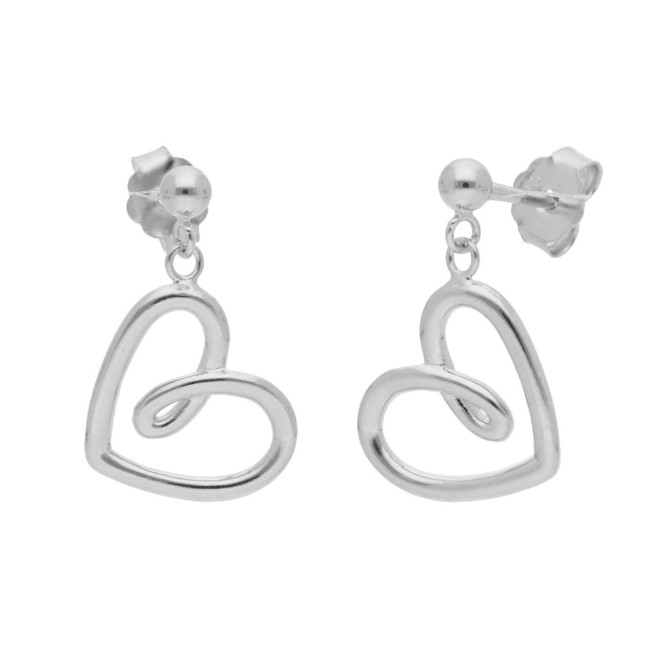PENDIENTES CORAZÓN PLATA