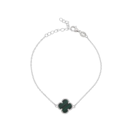 PULSERA PLATA Y MALAQUITA