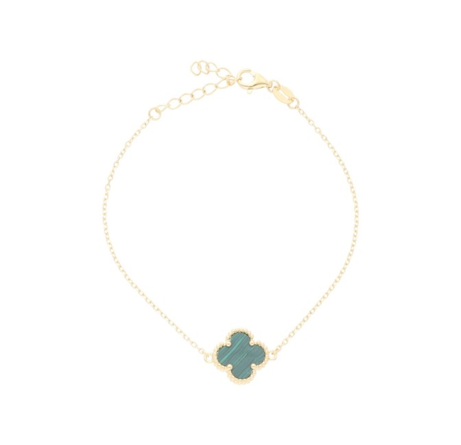 PULSERA PLATA Y MALAQUITA