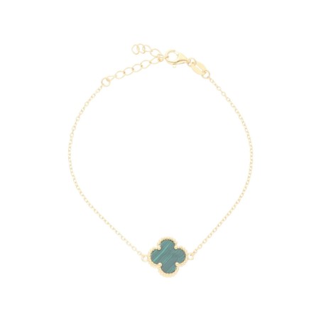 PULSERA PLATA Y MALAQUITA