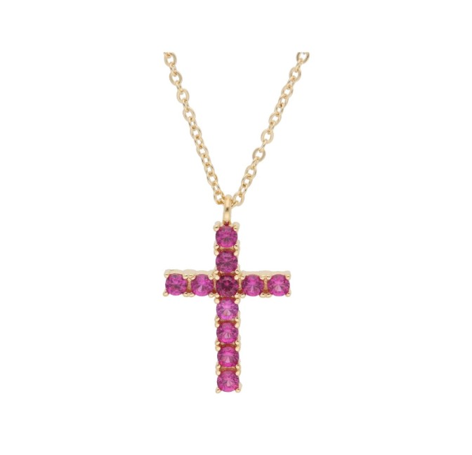 COLGANTE CRUZ PLATA Y CIRCONITAS 