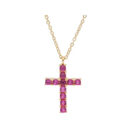 COLGANTE CRUZ PLATA Y CIRCONITAS 