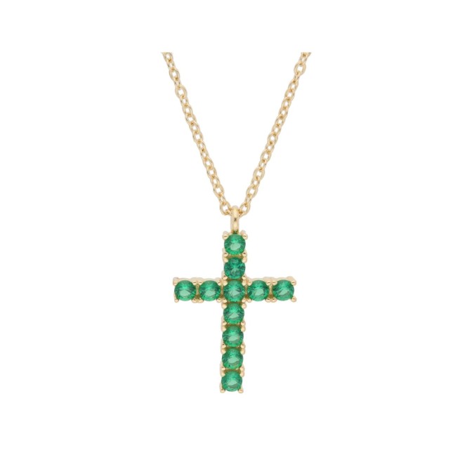 COLGANTE CRUZ PLATA Y CIRCONITAS