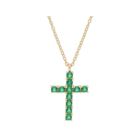 COLGANTE CRUZ PLATA Y CIRCONITAS