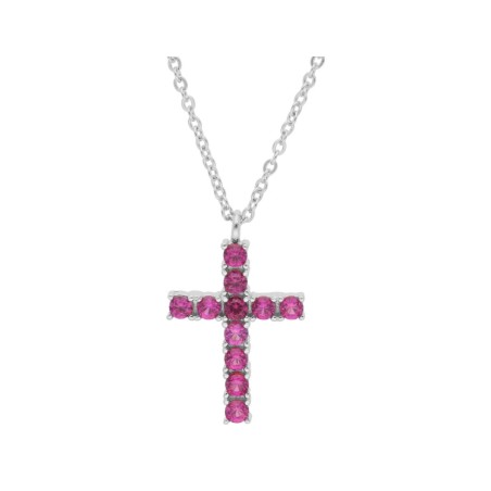 COLGANTE CRUZ PLATA Y CIRCONITAS