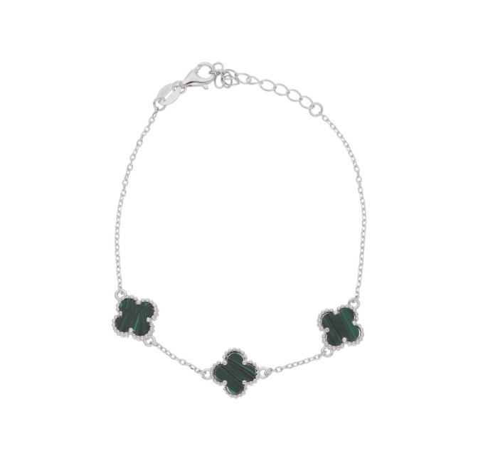 PULSERA PLATA Y MALAQUITA