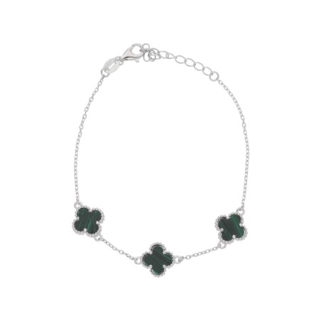 PULSERA PLATA Y MALAQUITA