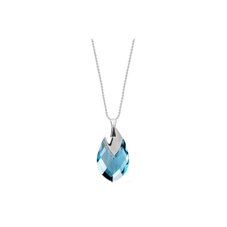 COLGANTE PLATA Y CRISTALES LISKA