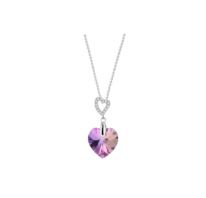COLGANTE PLATA Y CRISTALES LISKA