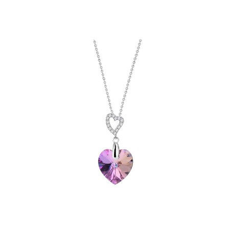 COLGANTE PLATA Y CRISTALES LISKA