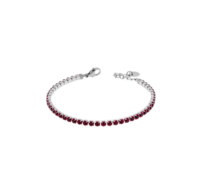PULSERA ACERO ROJA