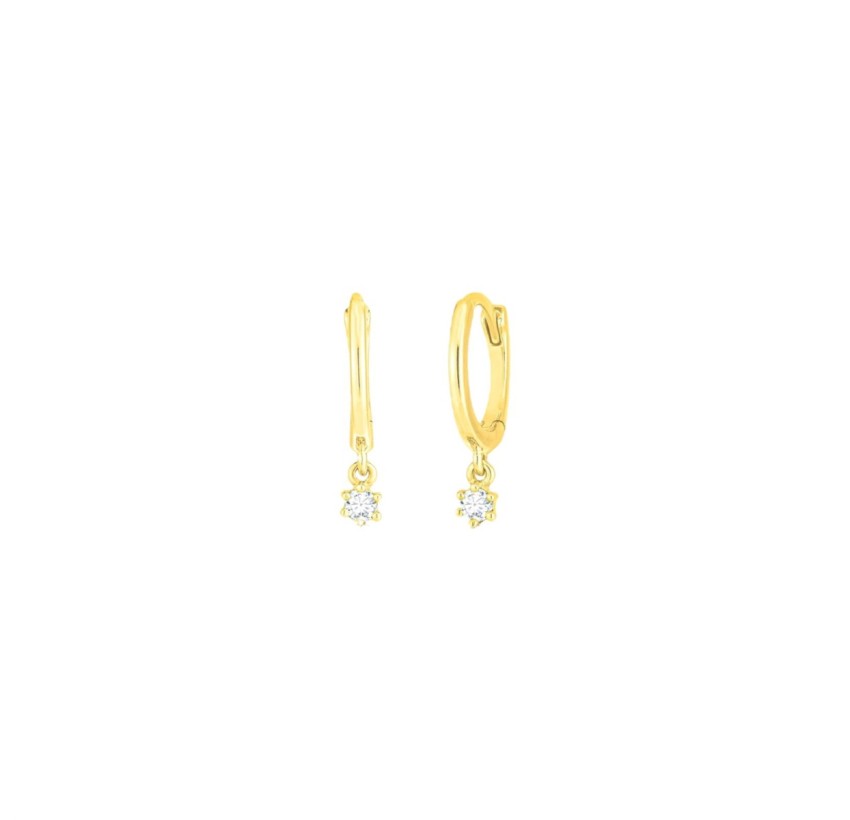 PENDIENTES ACERO DORADO