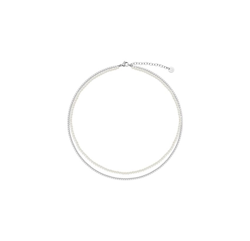 COLLAR ACERO LIUJO CON PERLAS