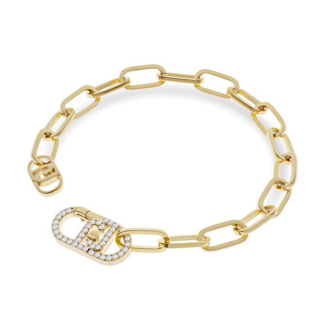 PULSERA ACERO DORADO LIUJO