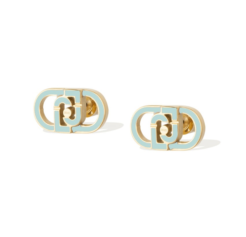 PENDIENTES ACERO DORADO LIUJO