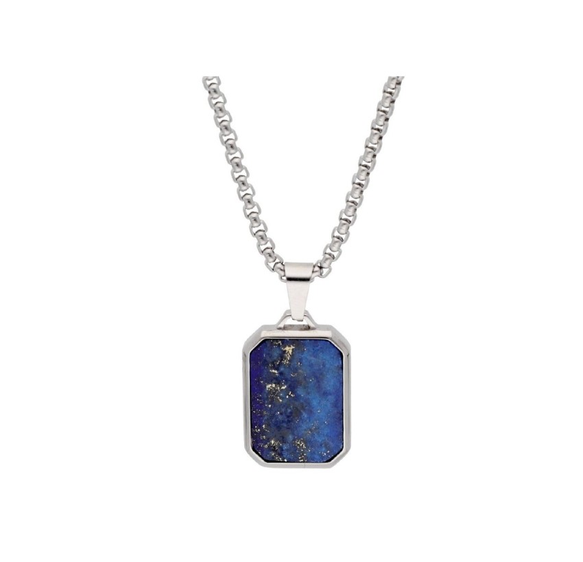 PLACA ACERO Y LAPIS LAZULI 
