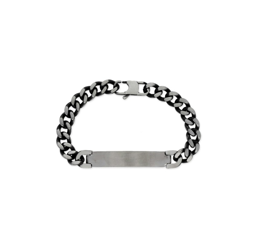 PULSERA PLACA ACERO 