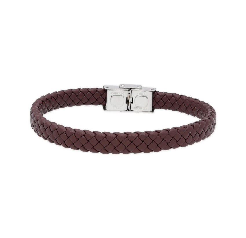 PULSERA ACERO Y PIEL