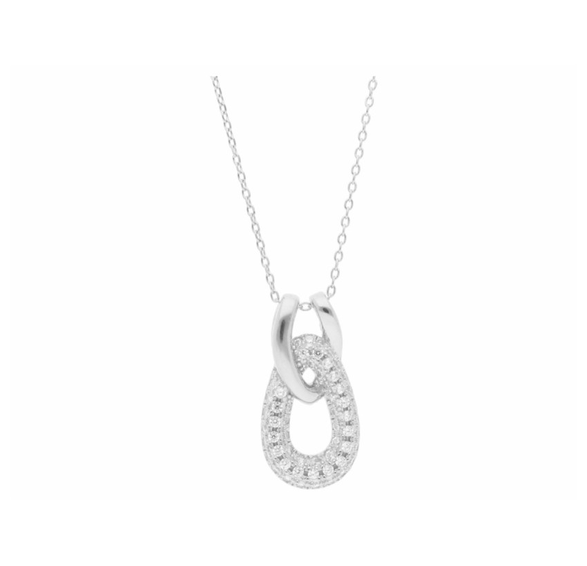 COLGANTE PLATA Y CIRCONITAS