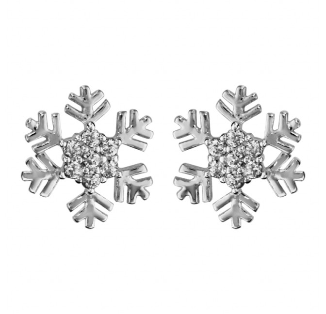 PENDIENTES PLATA COPO DE NIEVE CIRCONITAS
