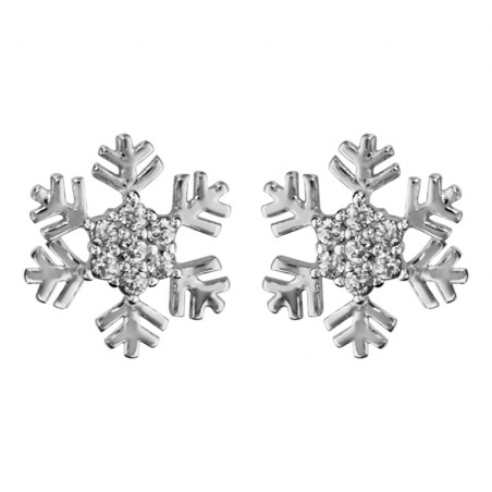 PENDIENTES PLATA COPO DE NIEVE CIRCONITAS