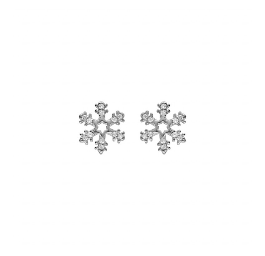 PENDIENTES PLATA COPO DE NIEVE