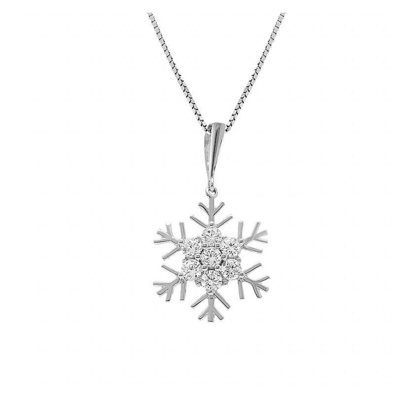 COLGANTE PLATA COPO DE NIEVE CIRCONITAS