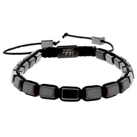 PULSERA HEMATITES Y ACERO