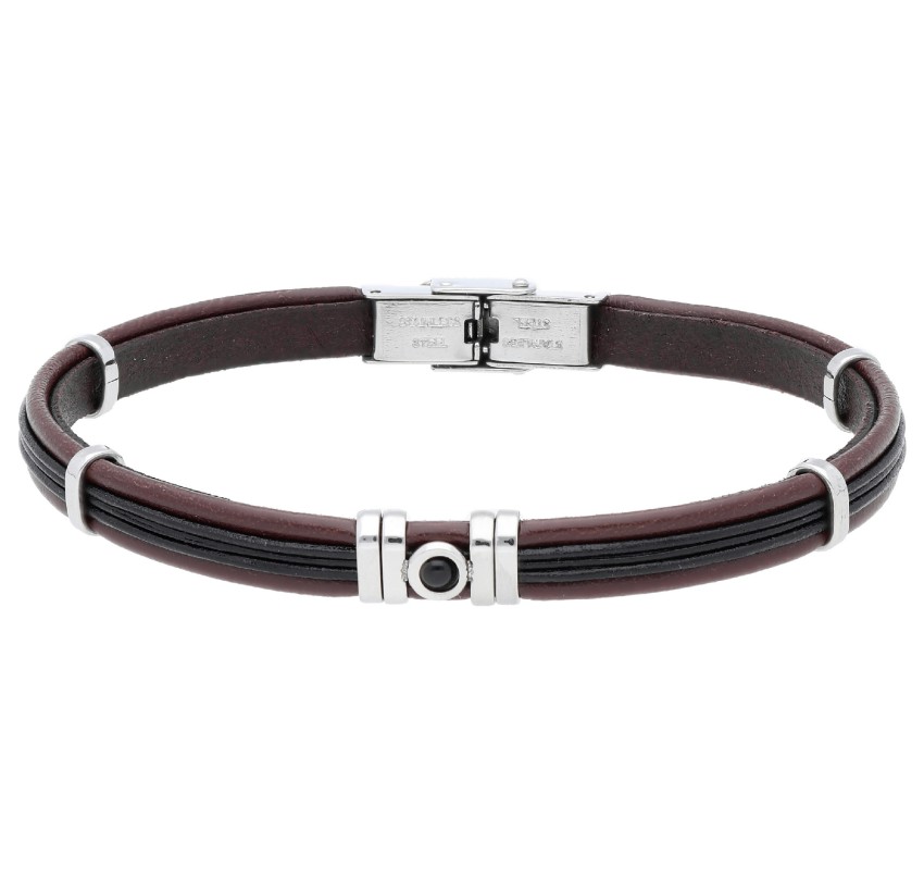PULSERA PIEL Y ACERO