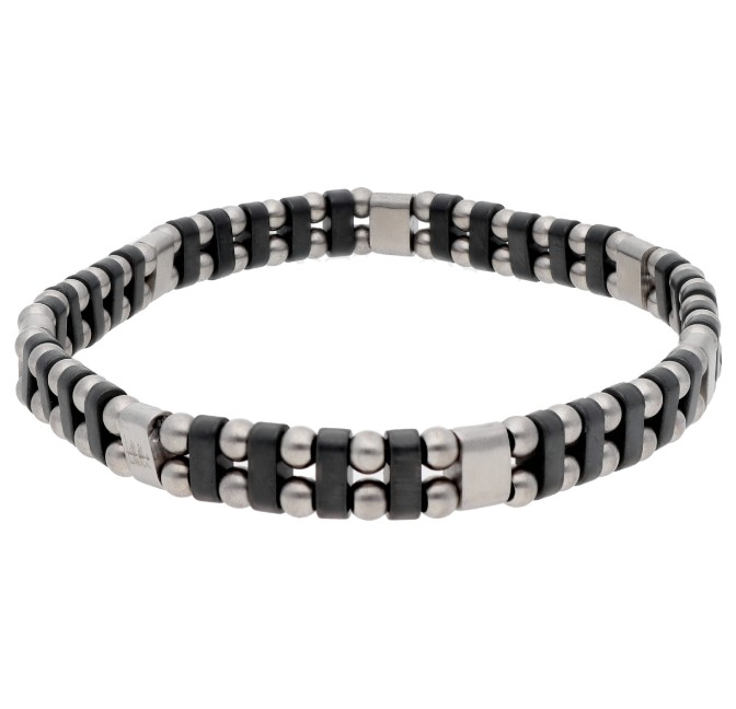 PULSERA EMATITES Y ACERO