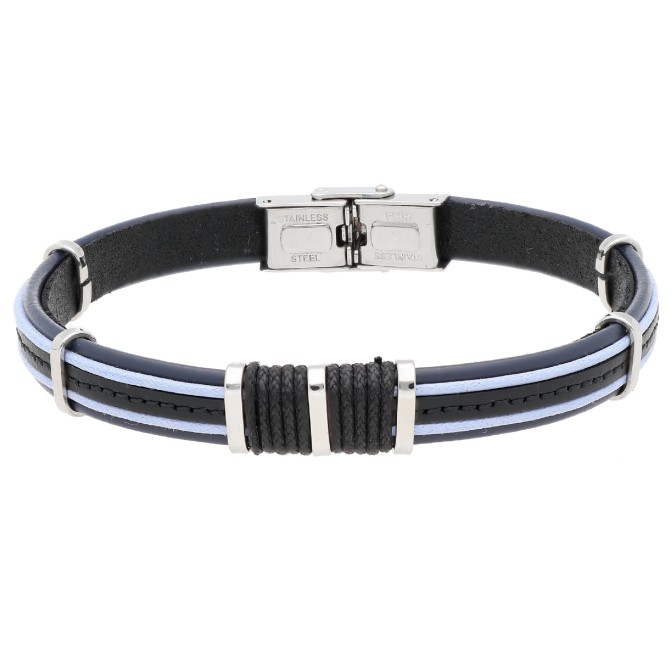 PULSERA PIEL, CUERDA NÁUTIKA Y ACERO