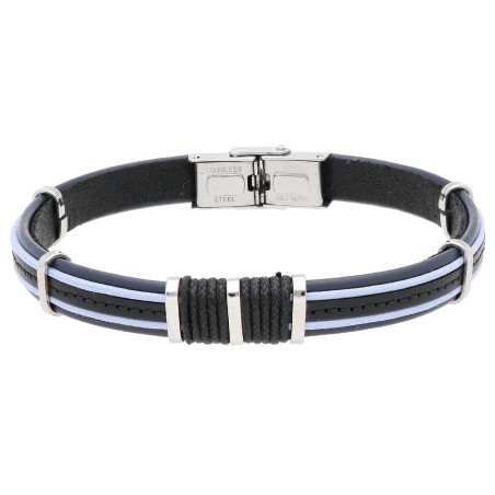 PULSERA PIEL, CUERDA NÁUTIKA Y ACERO