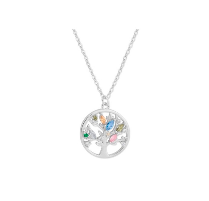 COLGANTE ÁRBOL VIDA PLATA Y CIRCONITAS 2CM