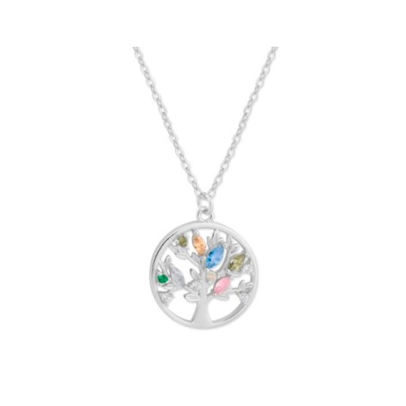 COLGANTE ÁRBOL VIDA PLATA Y CIRCONITAS 2CM