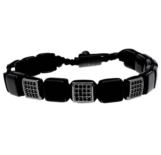 PULSERA ACERO Y PIEDRAS NAT 8MM