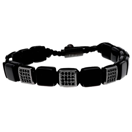 PULSERA ACERO Y PIEDRAS NAT 8MM