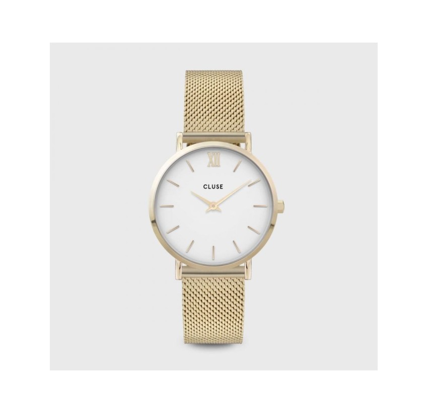 RELOJ CLUSE MINUIT ACERO 33MM DORADO