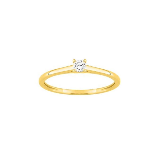 ANILLO ORO 9K SOLITARIO DIAMANTE 0.10K,0.90GR SYNT. T.12