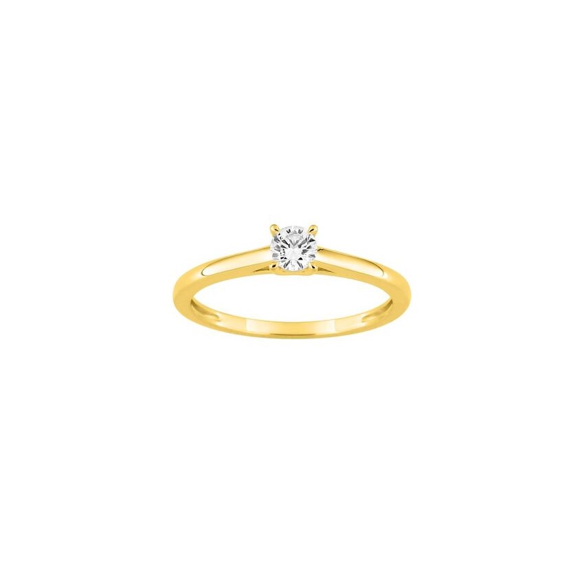 ANILLO ORO 9K SOLITARIO DIAMANTES SYNT 0.20K 1.40GR T.14