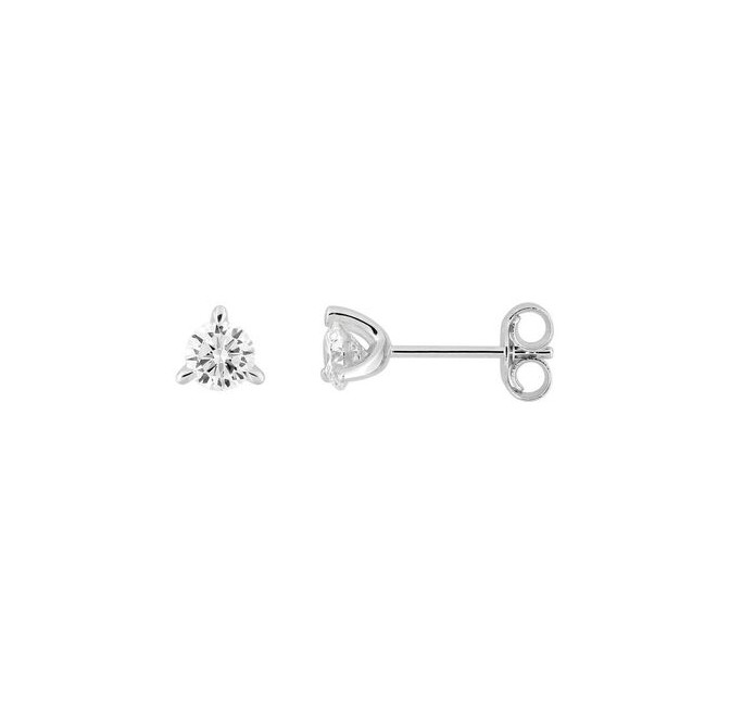 PENDIENTES ORO 9K DIAMANTES SYNT. 0.40K, 0.50GR