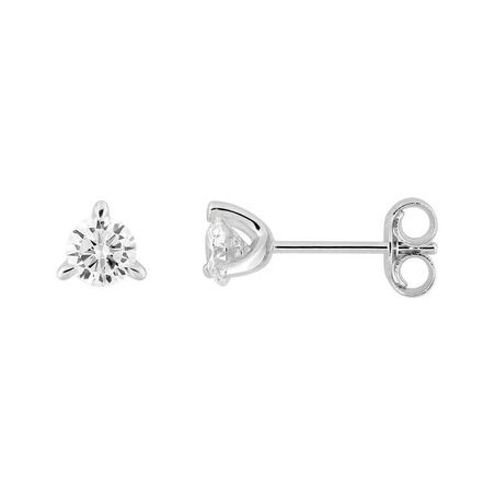 PENDIENTES ORO 9K DIAMANTES SYNT. 0.40K, 0.50GR