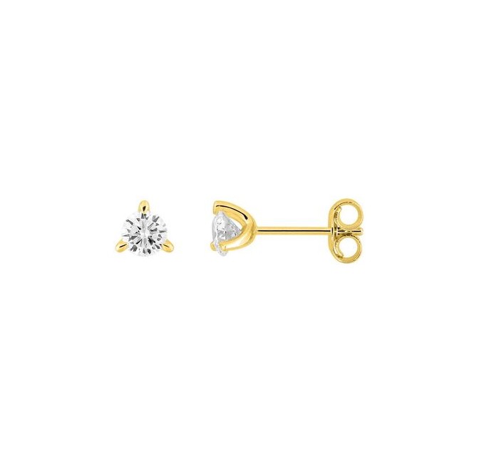 PENDIENTES ORO 9K DIAMANTE SYNT. 0.40K, 0.50GR
